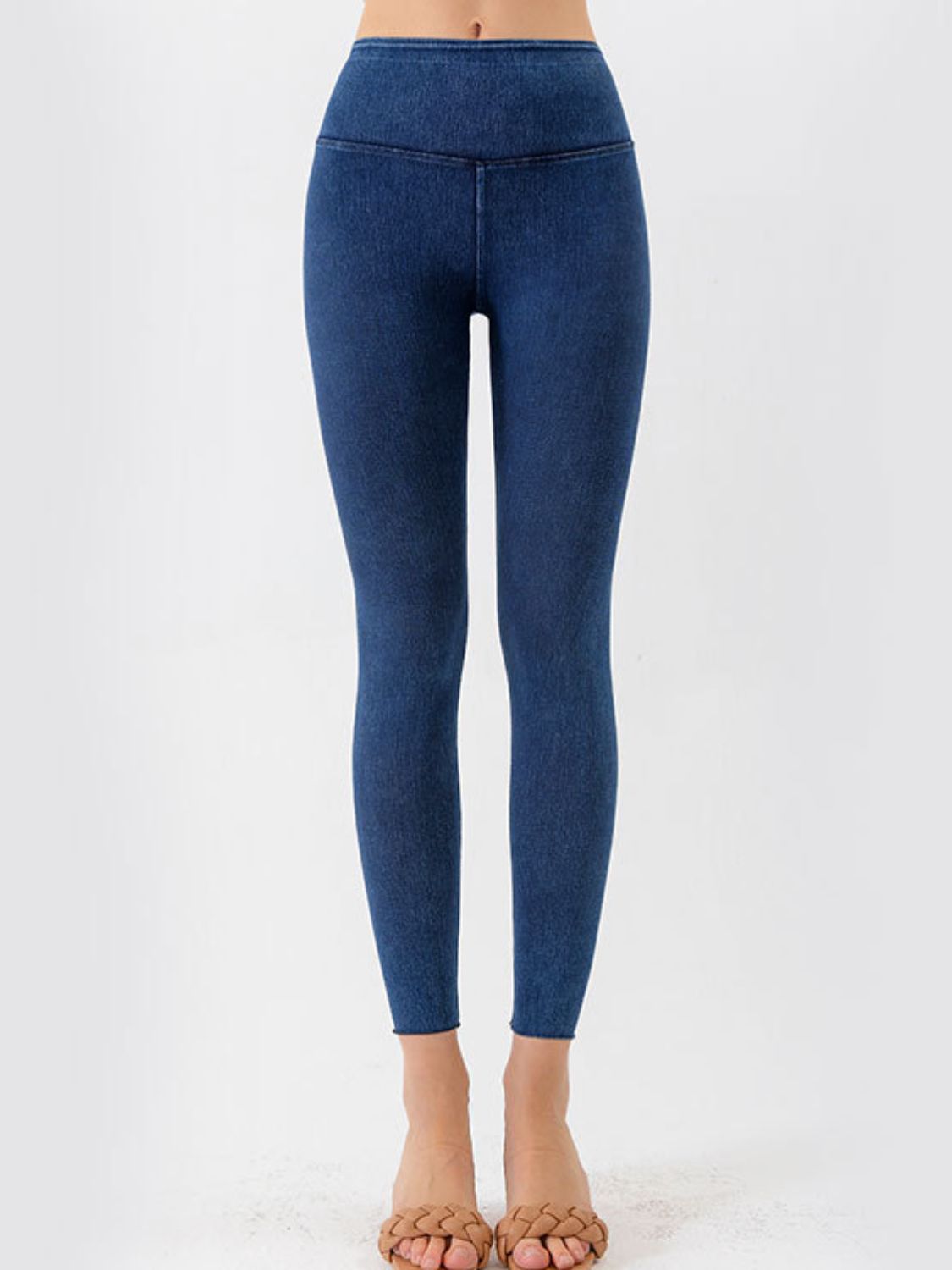 wide waistband cropped jeans