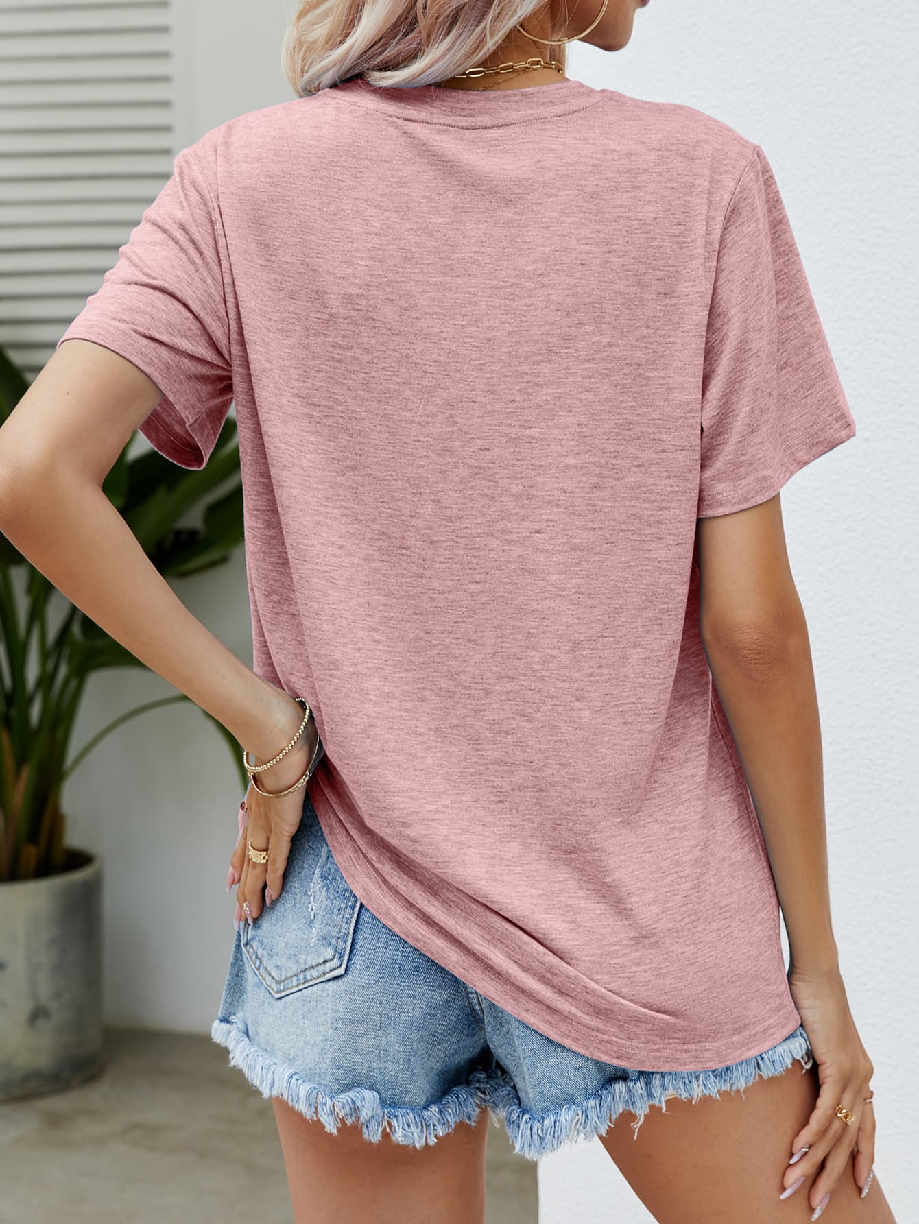 leopard lip graphic round neck tee