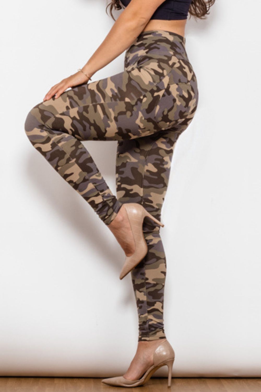 camouflage print jeans