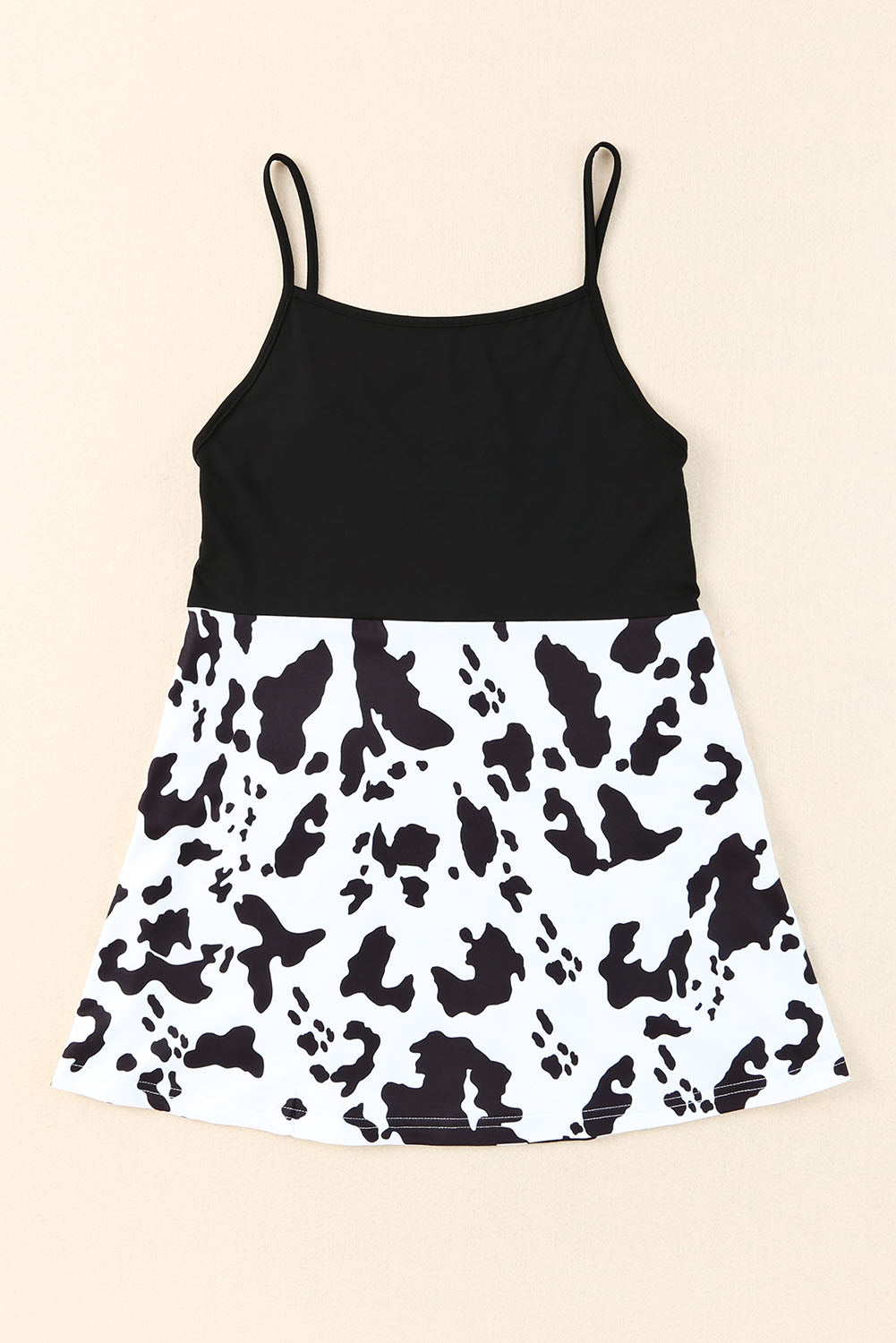 animal print color block cami