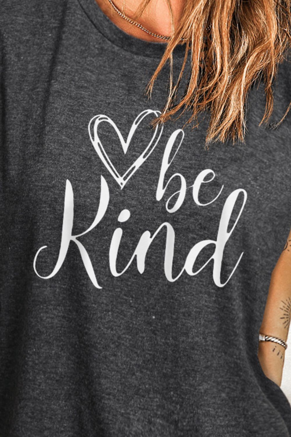 be kind graphic round neck tank