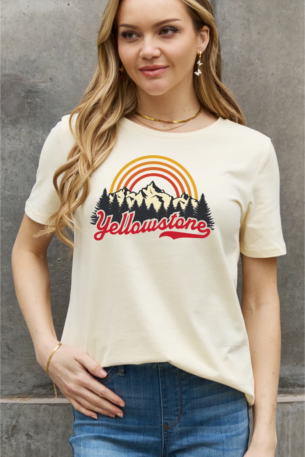 simply love full size yellowstone graphic cotton tee