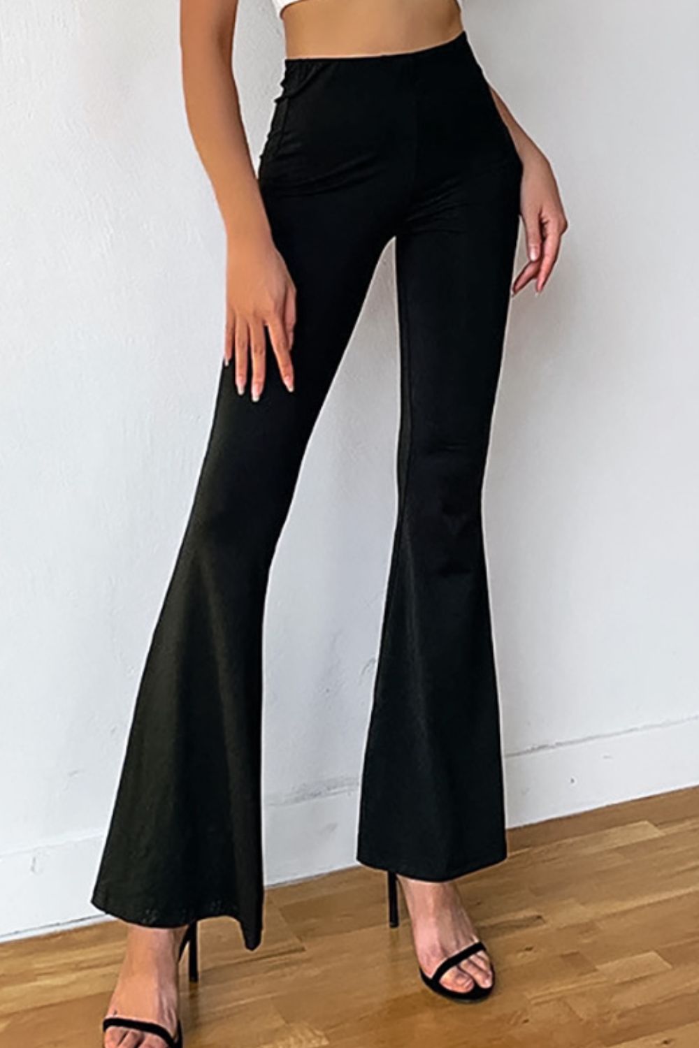 high rise flared pants