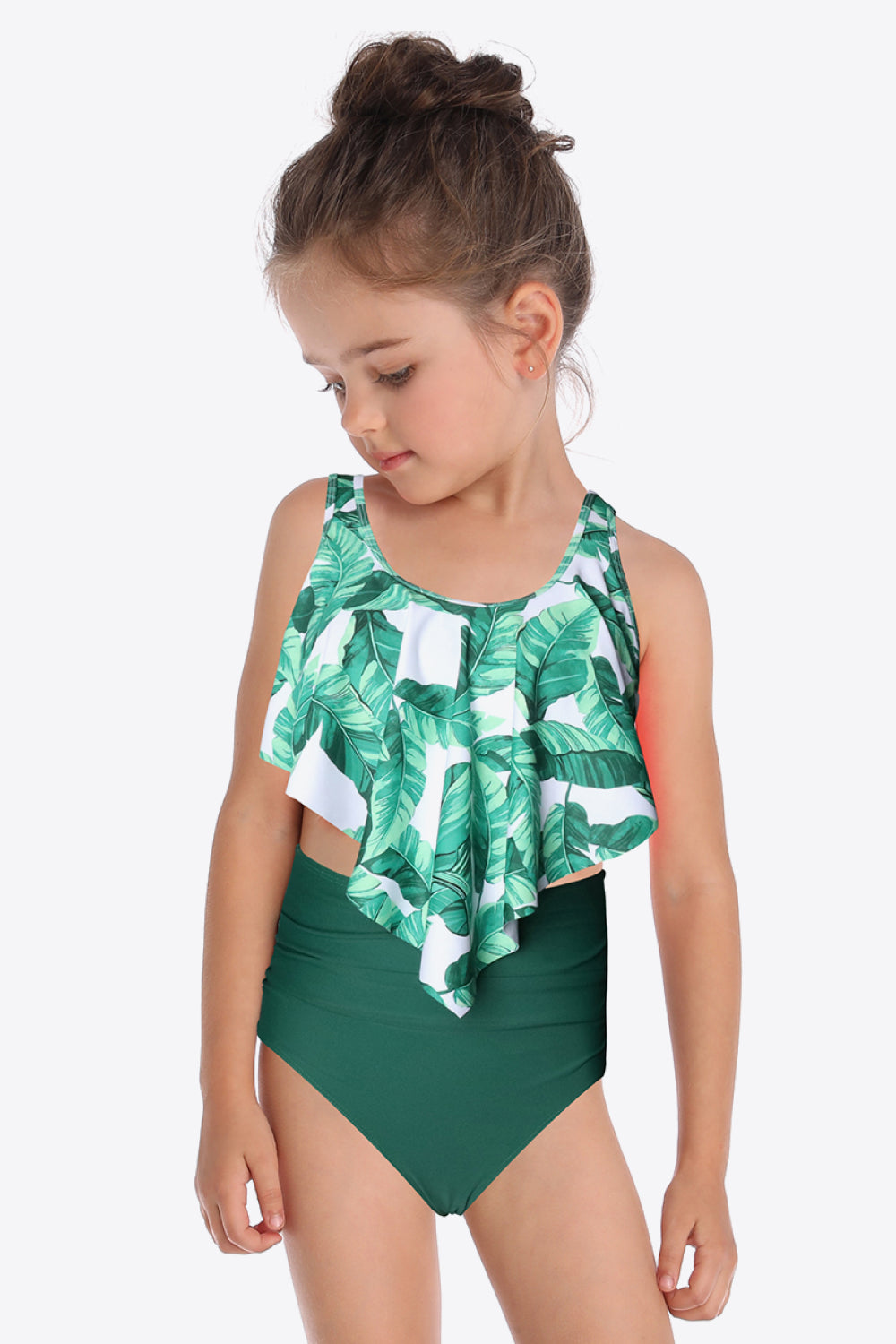 tie back double-strap two-piece swim set