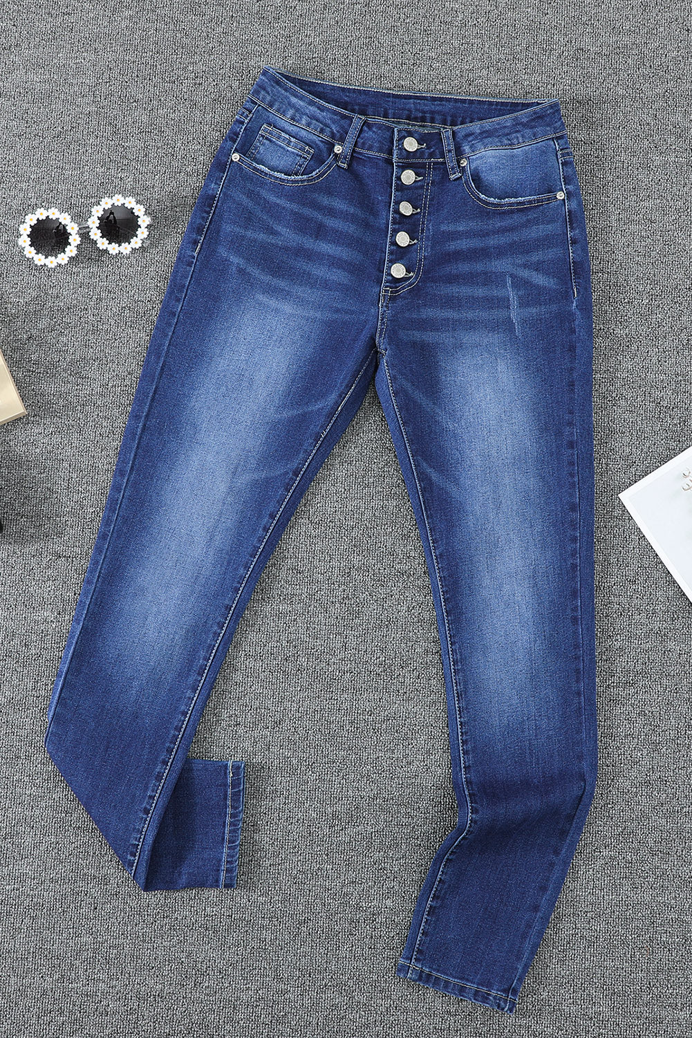 baeful what you want button fly pocket jeans