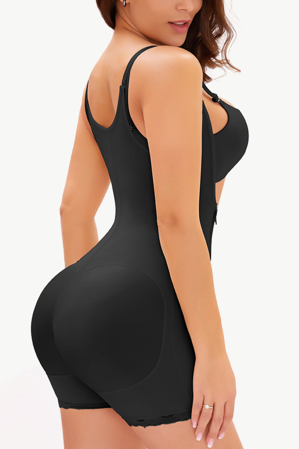 full size side zipper under-bust shaping bodysuit