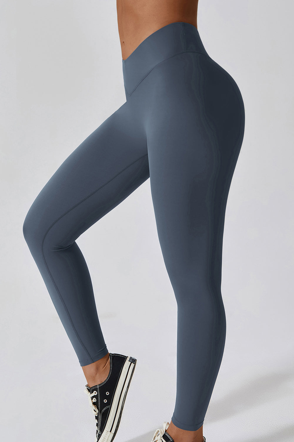 slim fit wide waistband sports leggings