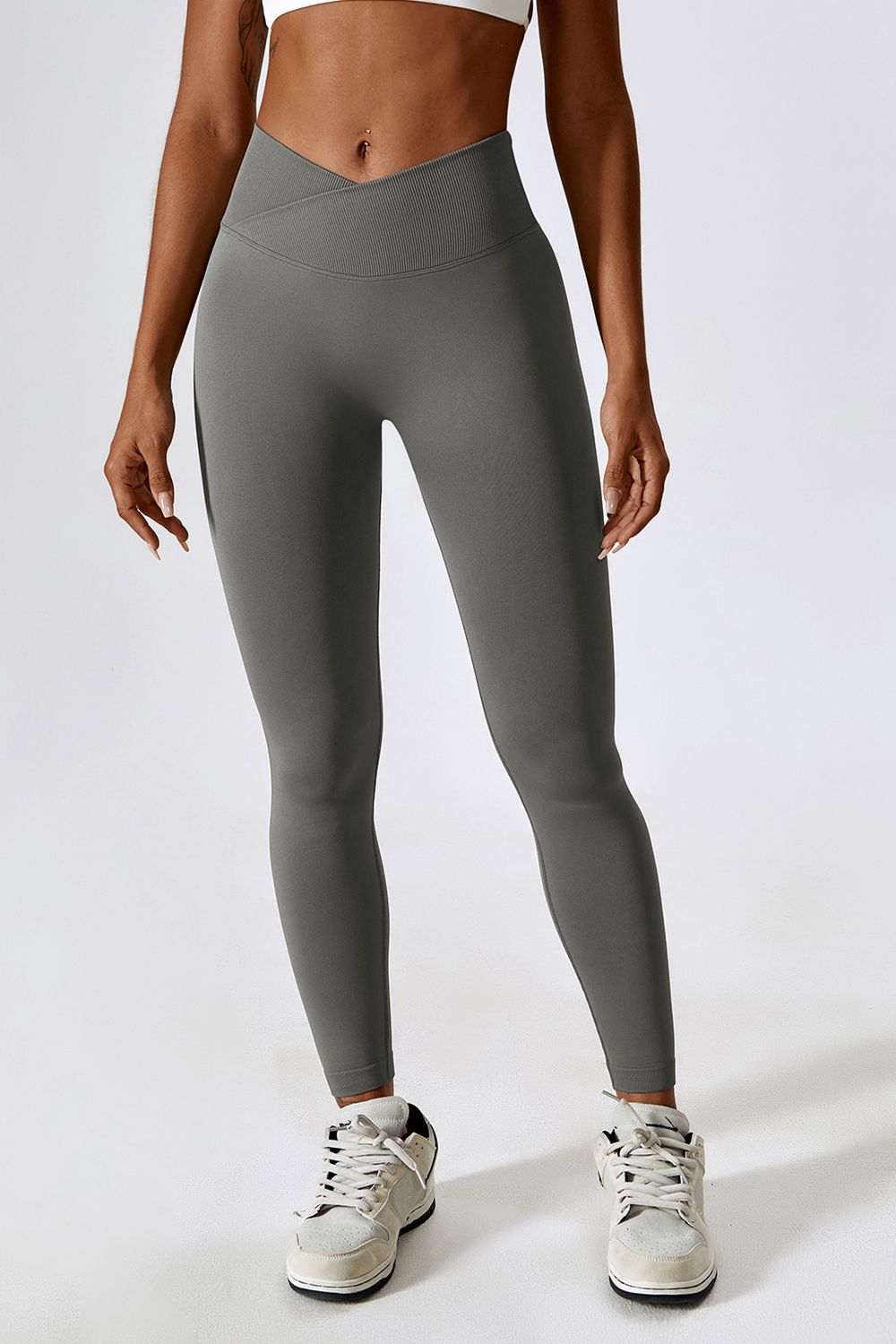 slim fit wide waistband sports leggings