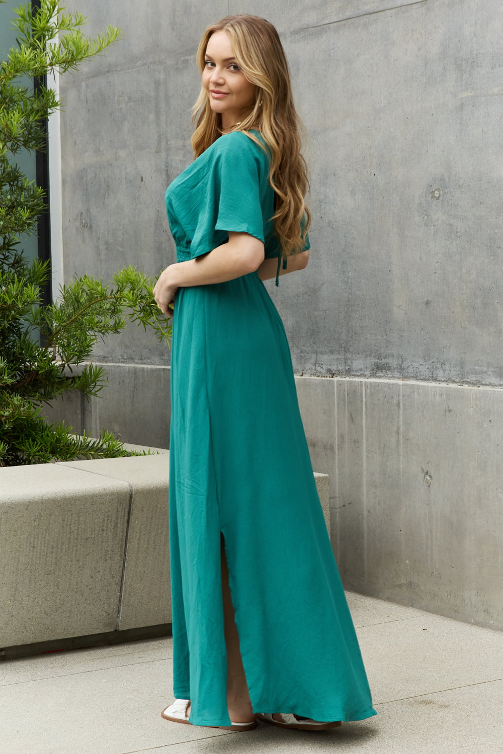 oddi full size woven wrap maxi dress