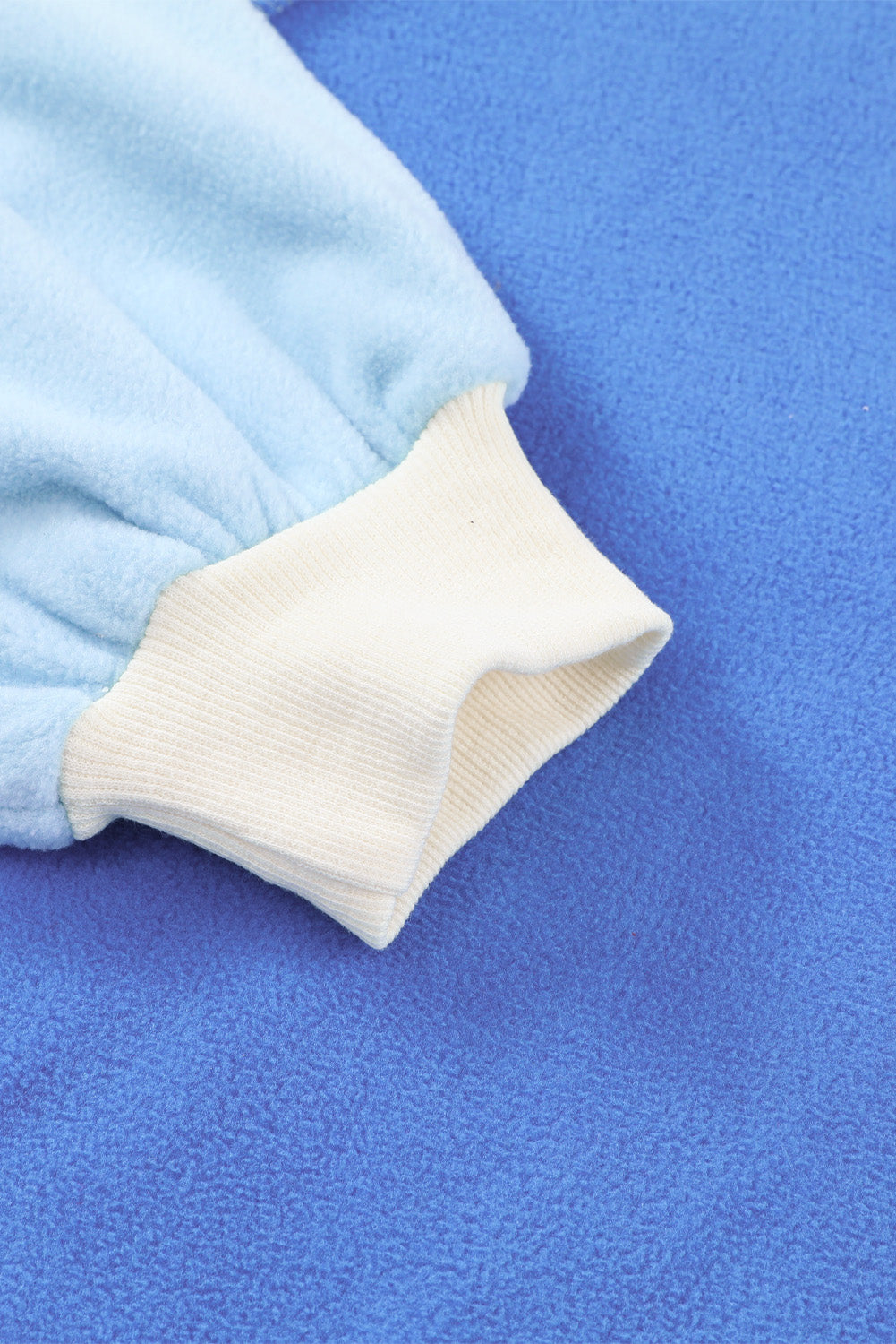 round neck dropped shoulder color block sweatshirt