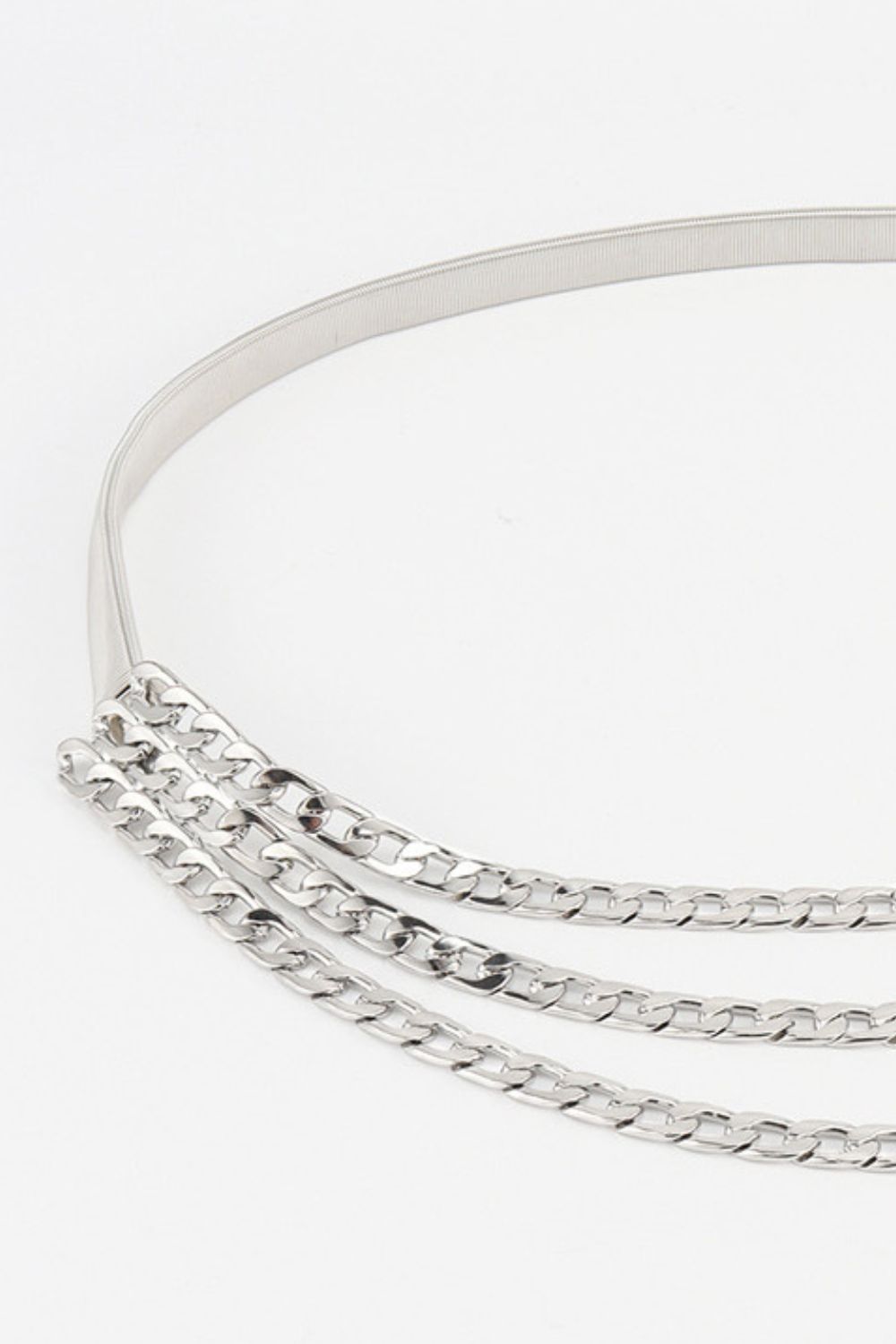 metal triple-layered chain belt