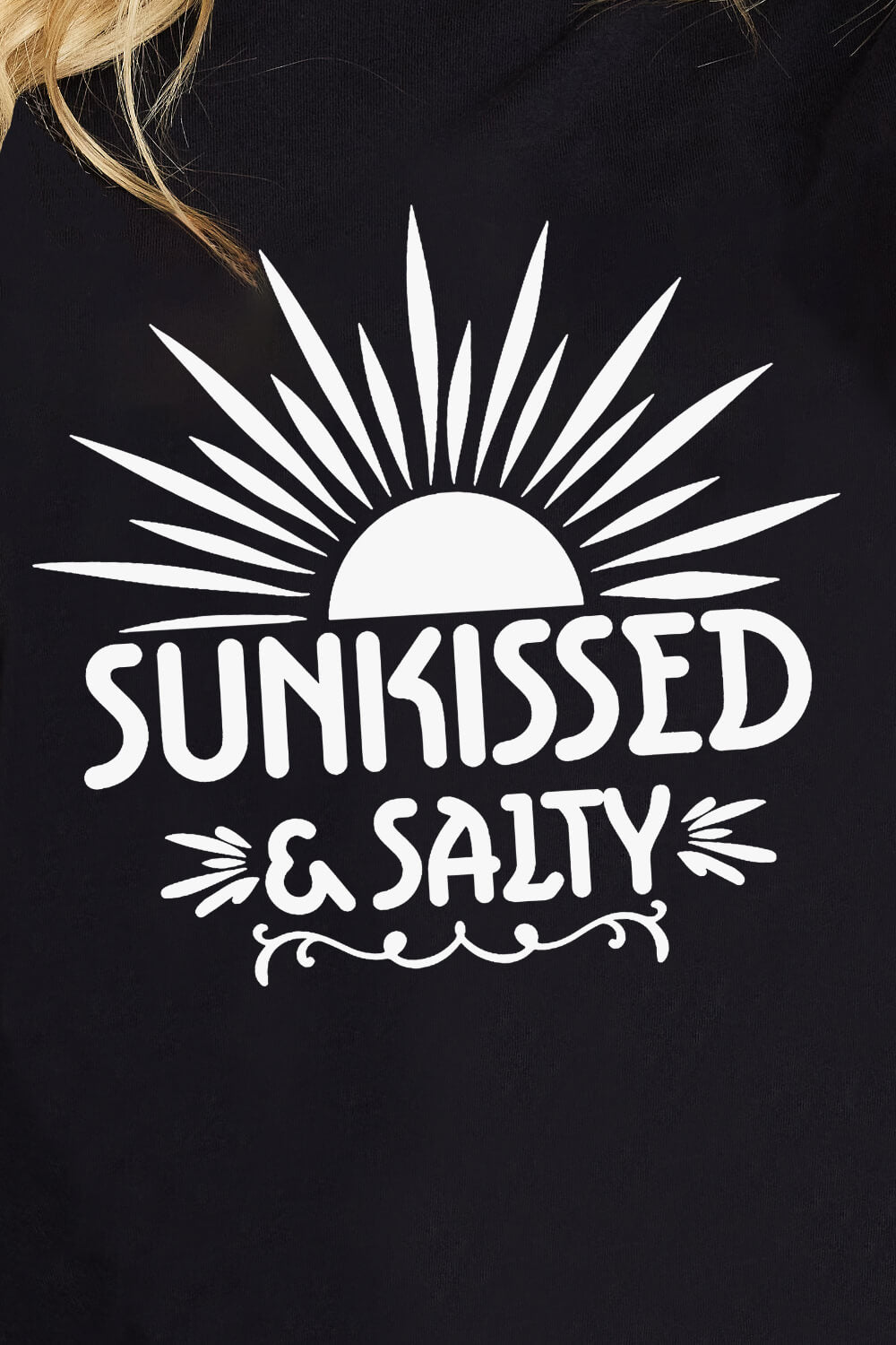 simply love sunkissed & salty graphic cotton t-shirt