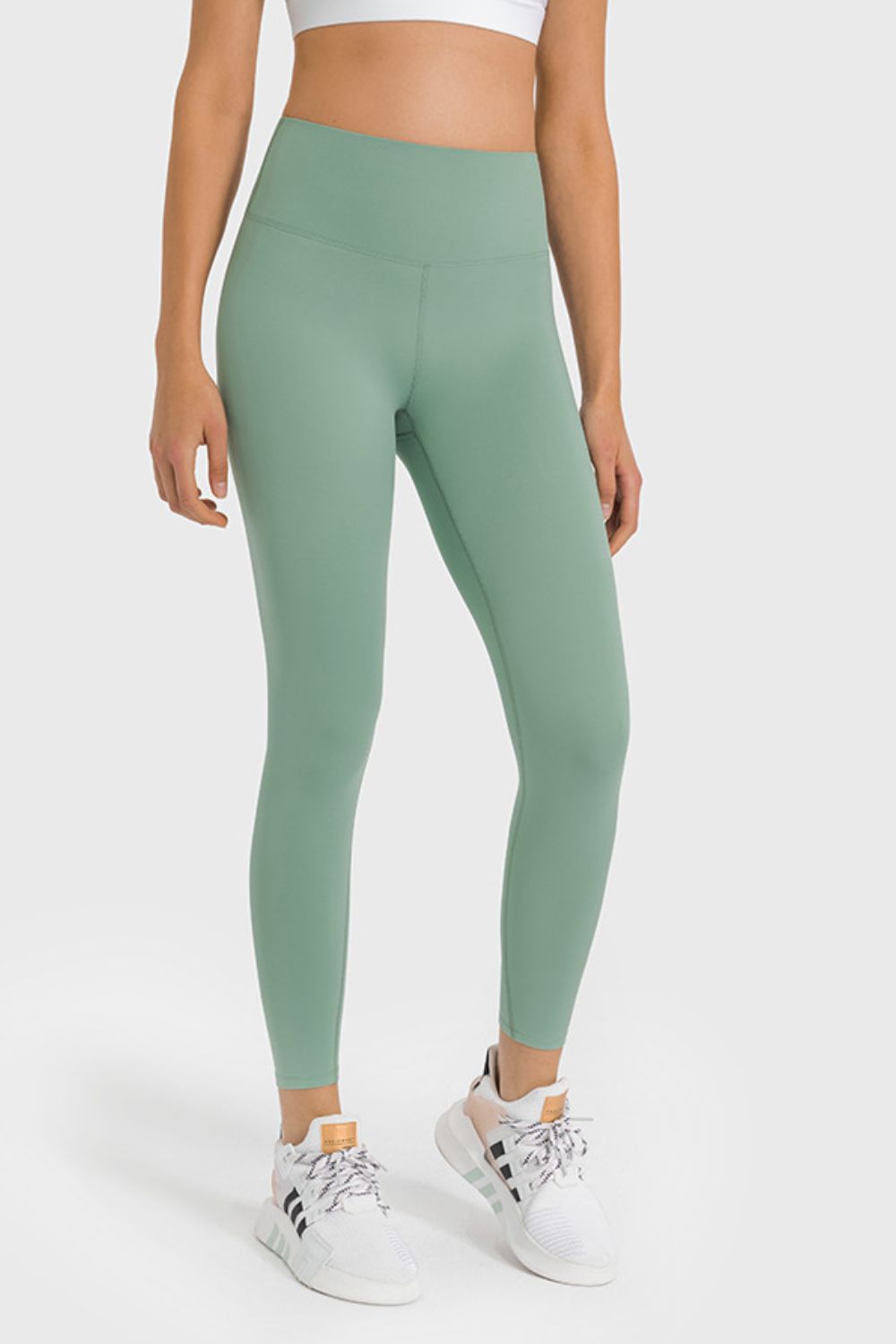 high waist ankle-length yoga leggings