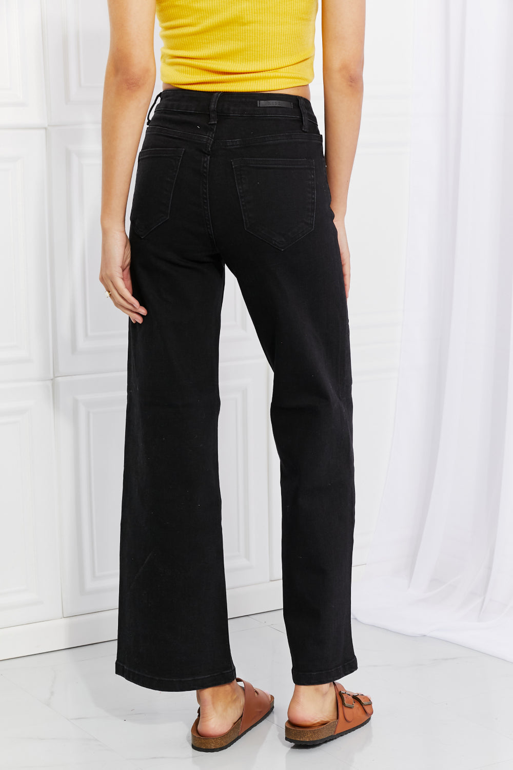 risen amanda midrise wide leg jeans