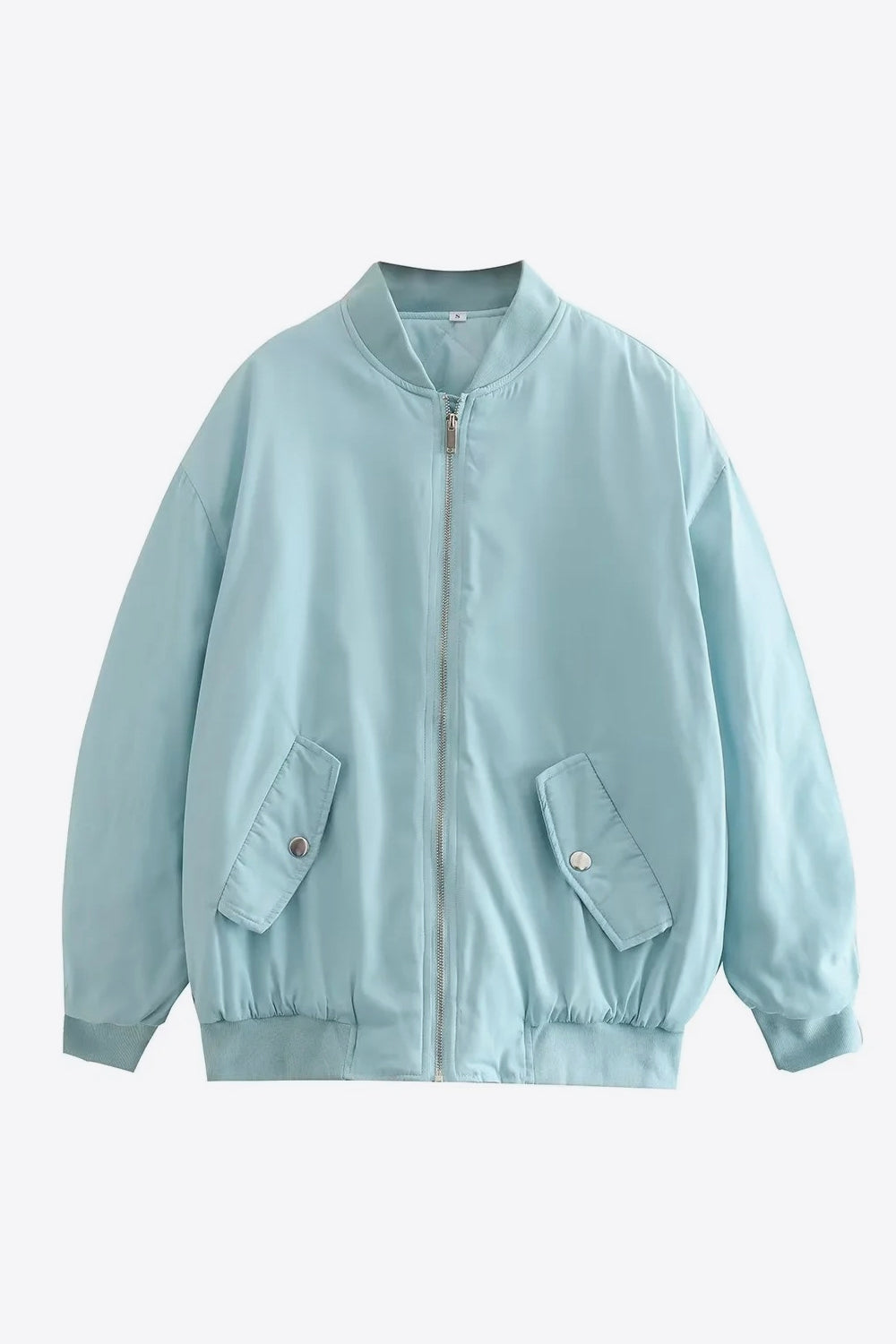 baseball collar zip-up jacket