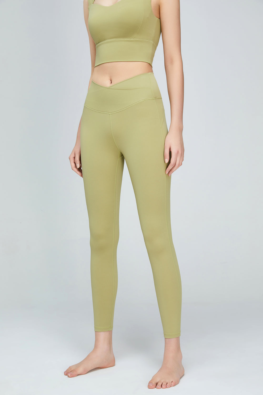 v-waist sports leggings