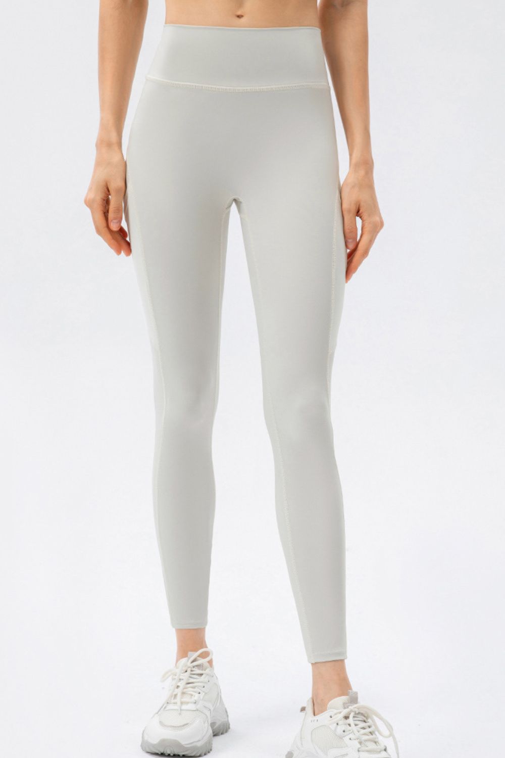 high waist slim fit long sports pants