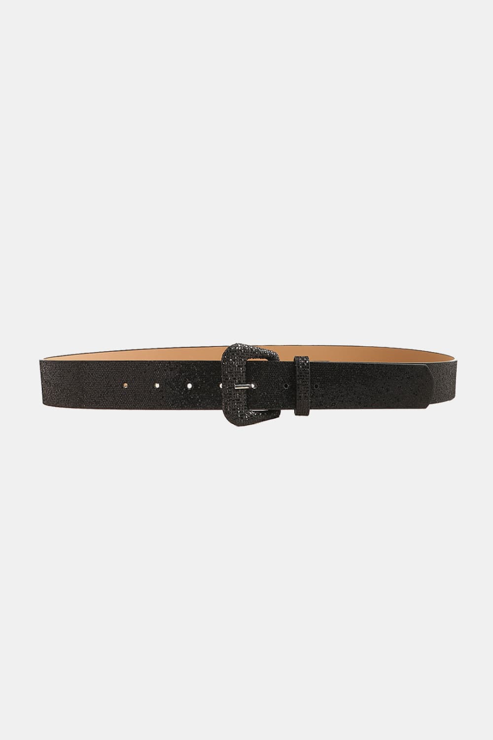 glitter pu leather belt