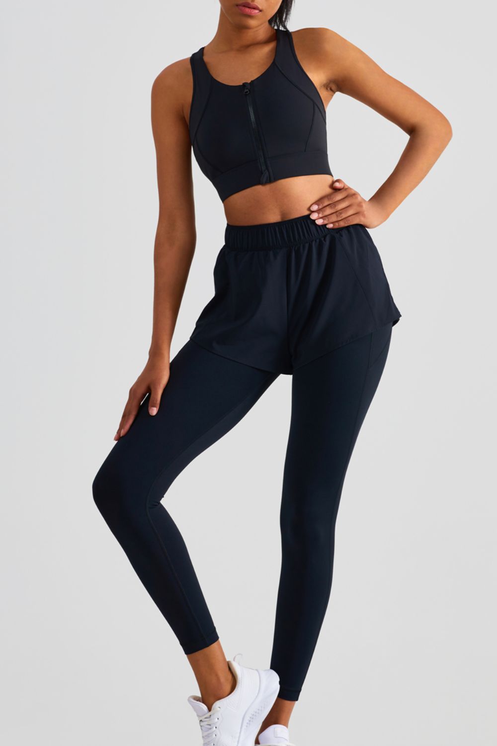 elastic waist sports leggings