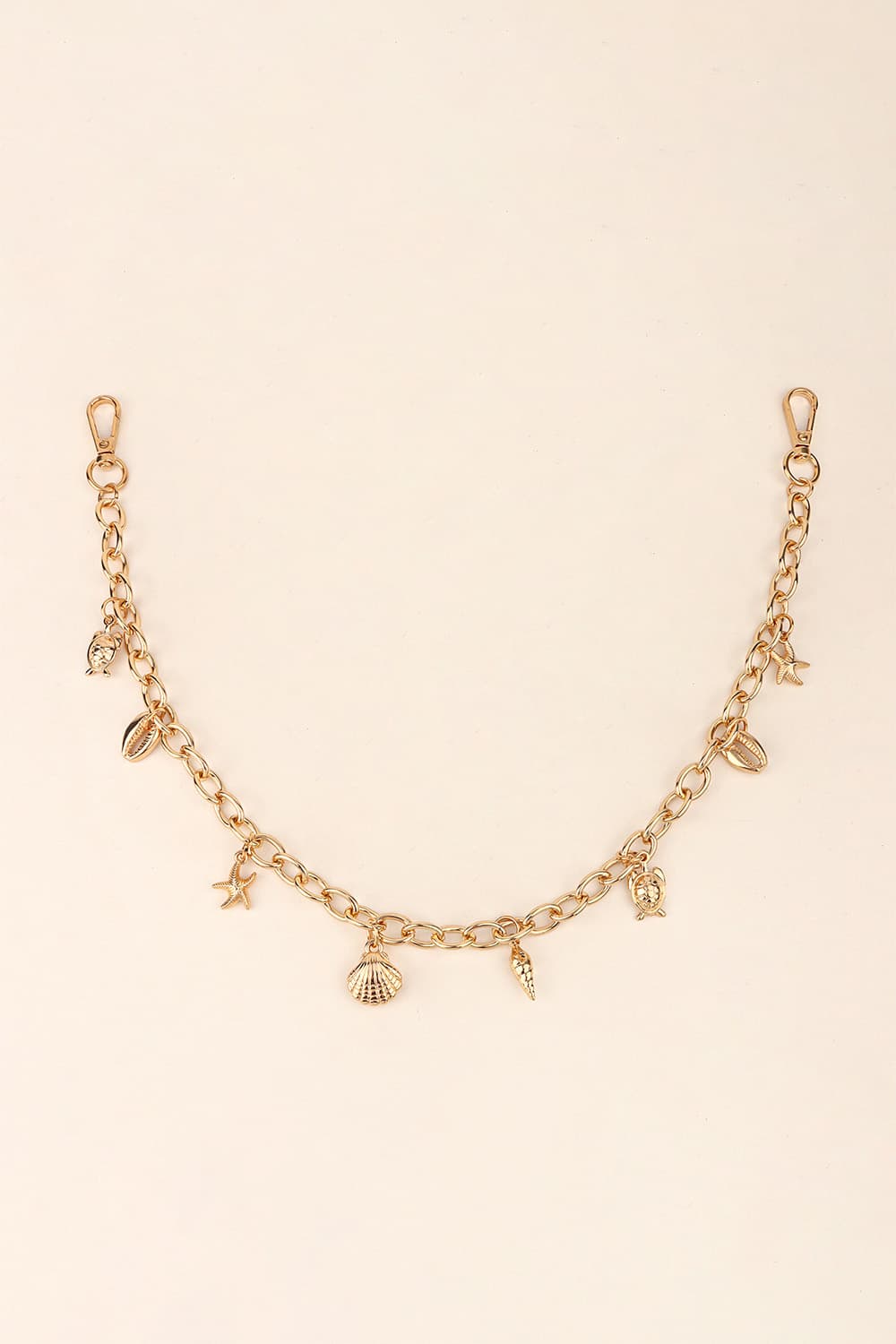 sea element charm iron chain belt