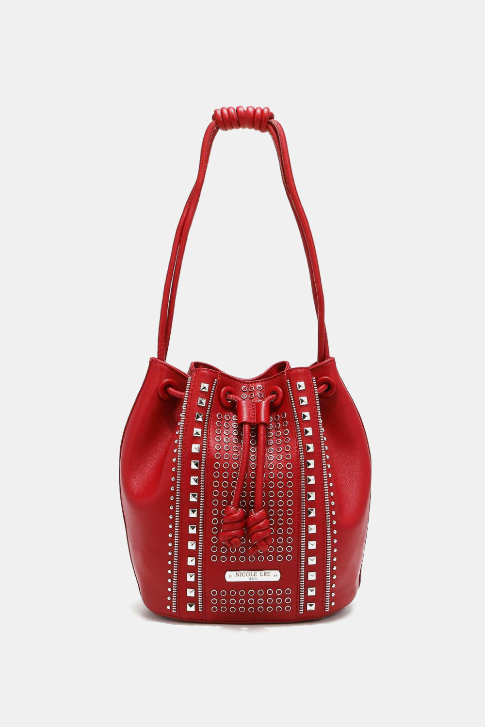 nicole lee usa amy studded bucket bag