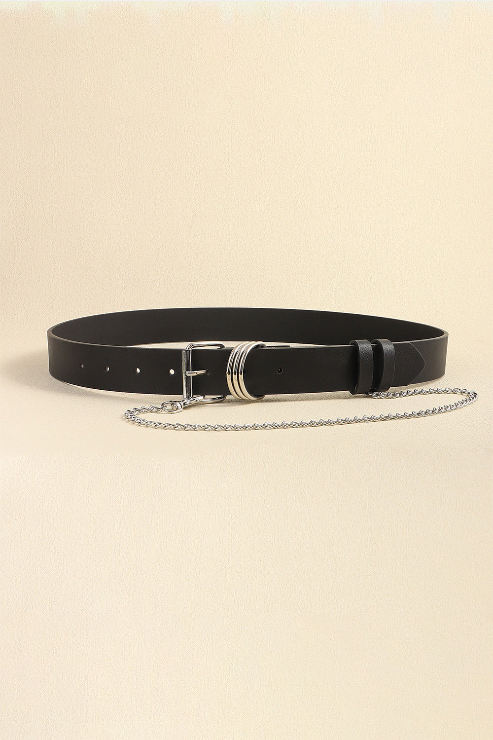 pu leather alloy chain belt