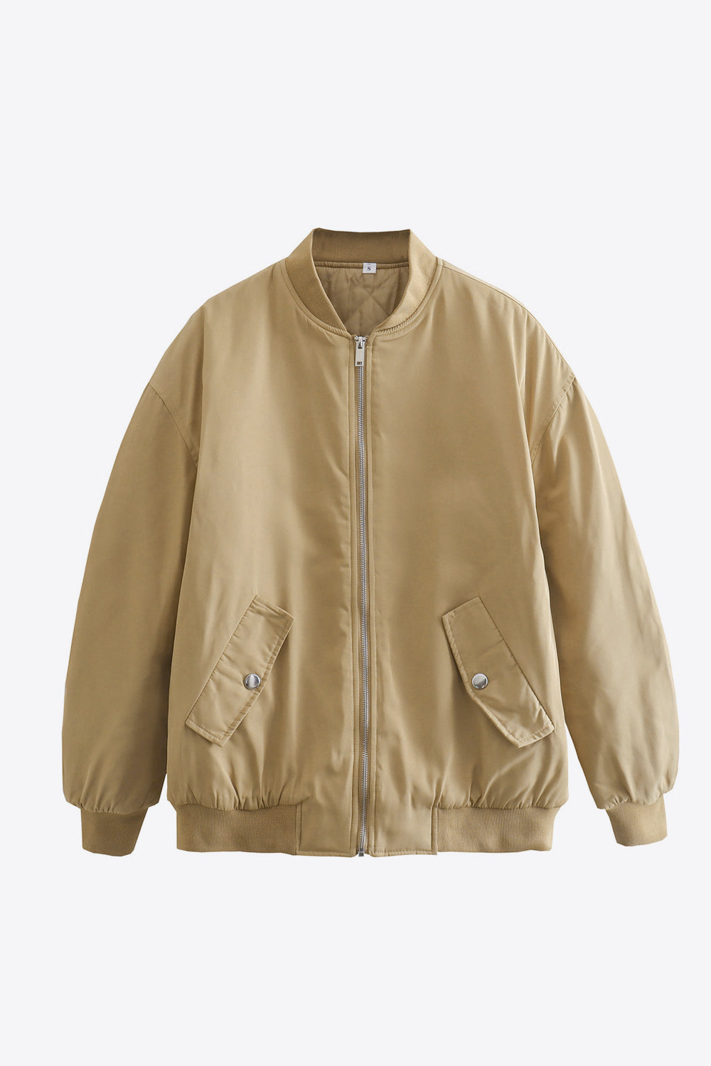 baseball collar zip-up jacket