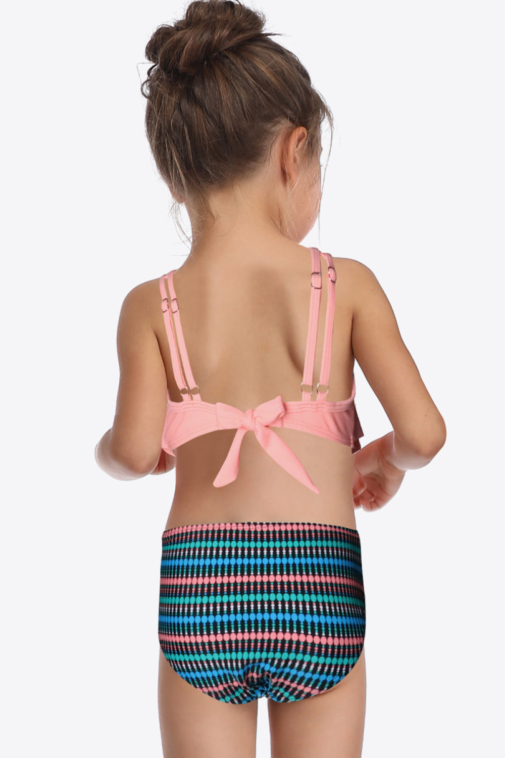 tie back double-strap two-piece swim set