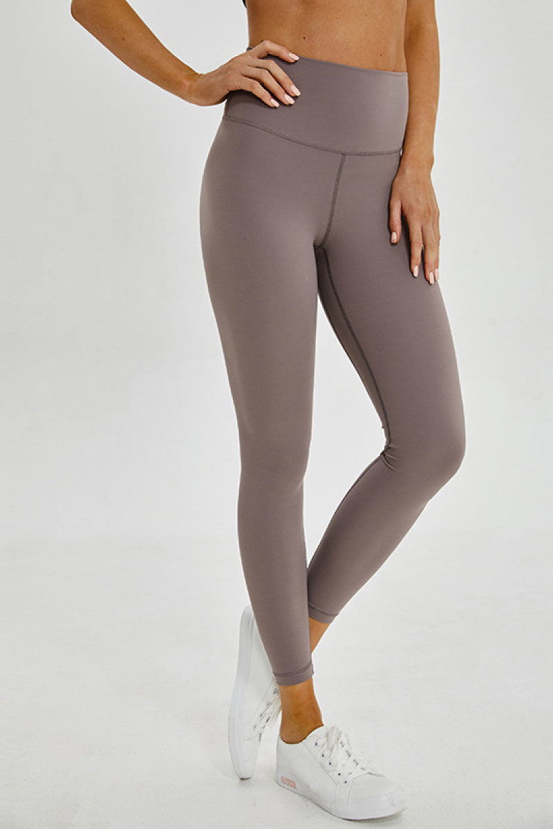 wide seamless band waist sports leggings