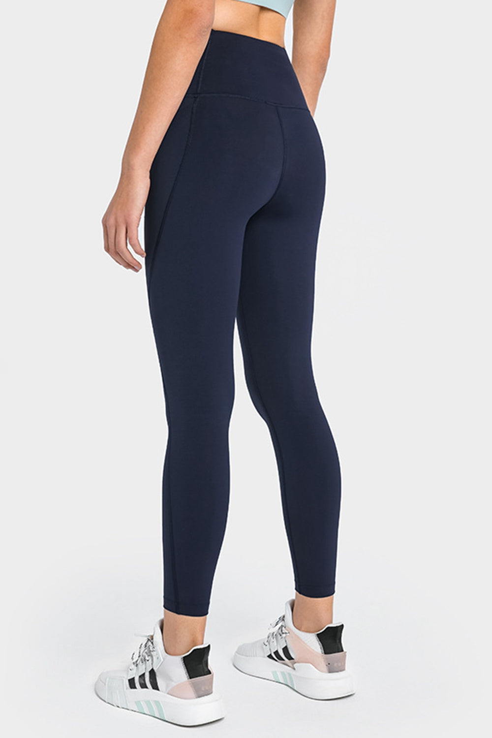 high waist ankle-length yoga leggings with pockets