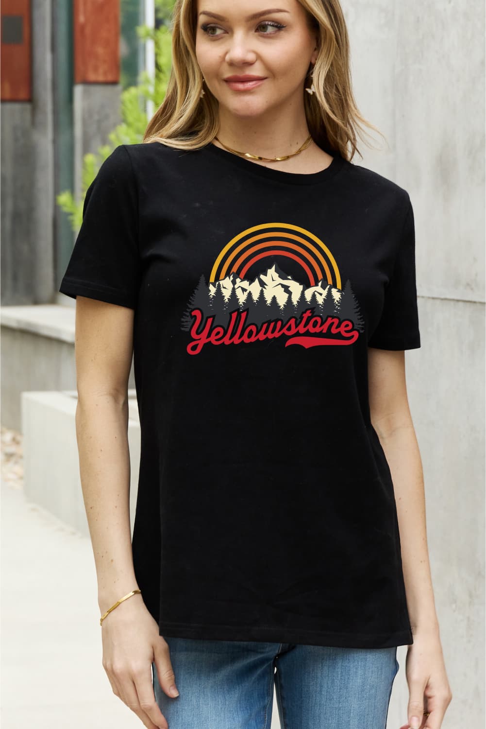 simply love full size yellowstone graphic cotton tee