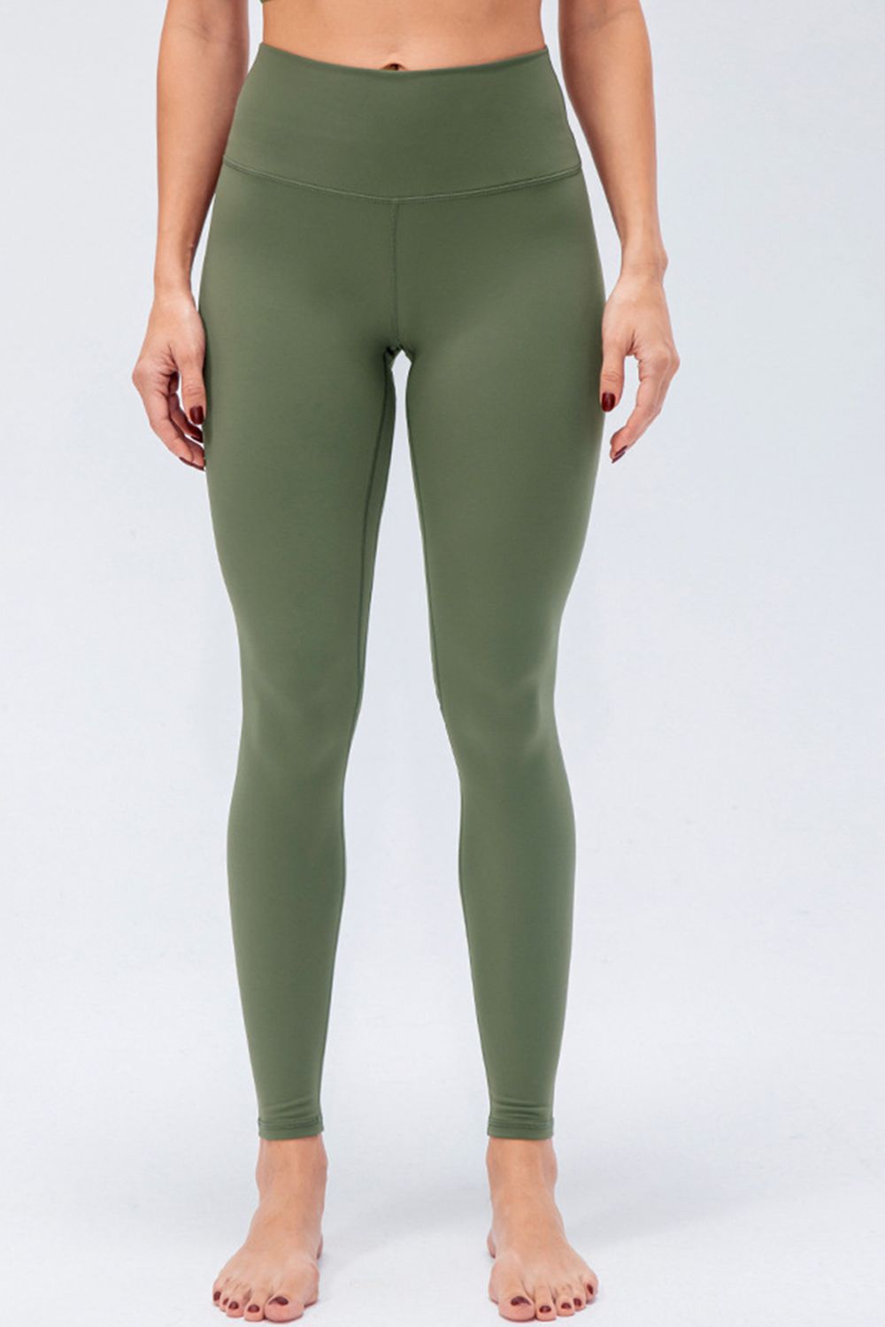 wide waistband slim fit active leggings