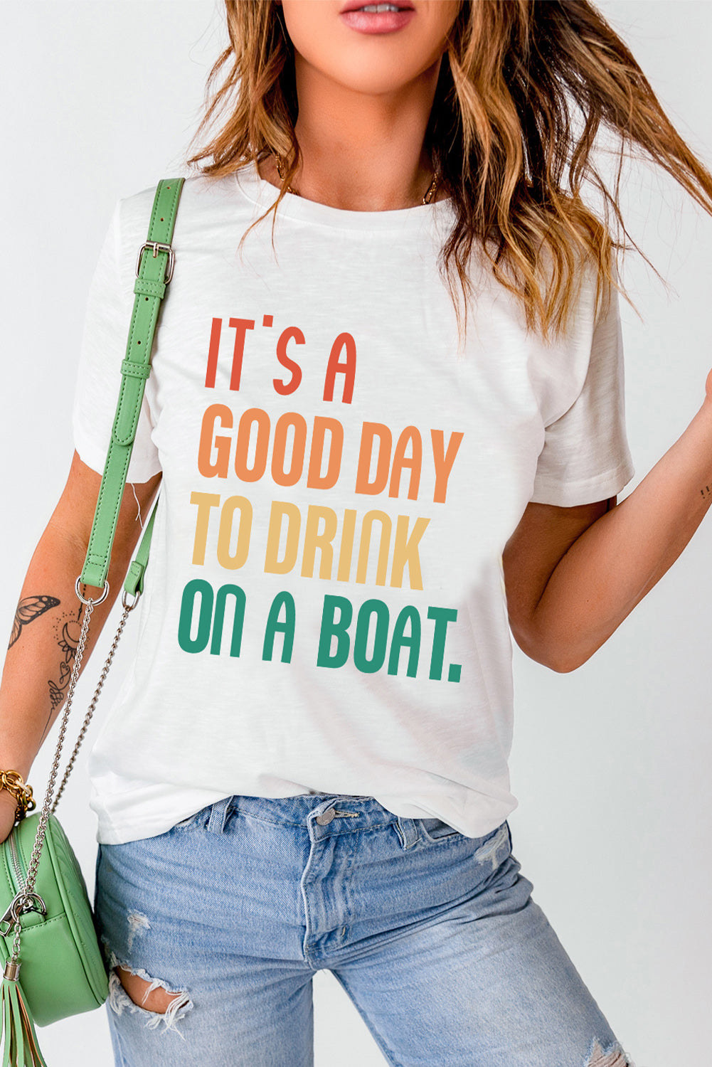 it's a good day to drink on a boat graphic tee